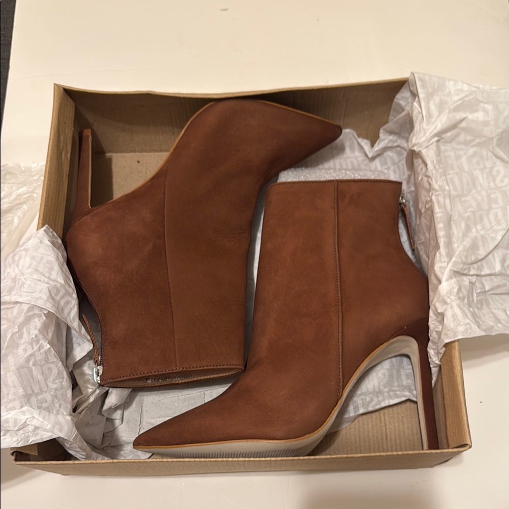 Brown Suede Ankle Boots
